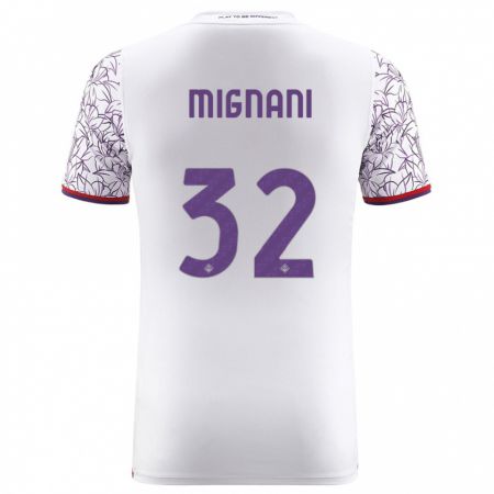 Kandiny Niño Camiseta Carlo Mignani #32 Blanco 2ª Equipación 2023/24 La Camisa Chile