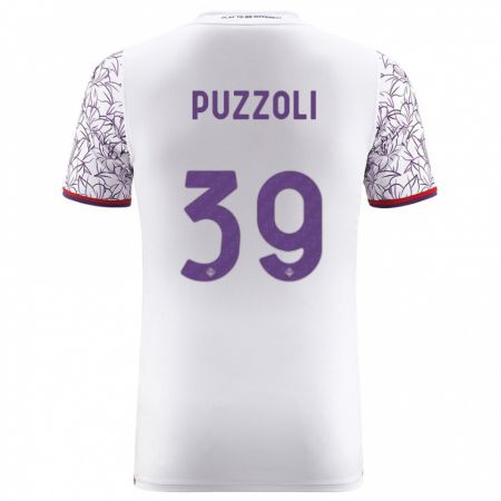 Kandiny Niño Camiseta Giorgio Puzzoli #39 Blanco 2ª Equipación 2023/24 La Camisa Chile