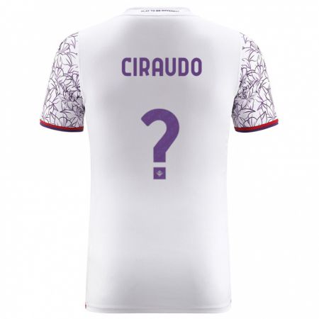 Kandiny Niño Camiseta Alessio Ciraudo #0 Blanco 2ª Equipación 2023/24 La Camisa Chile