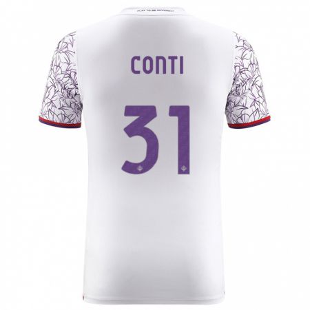 Kandiny Niño Camiseta Gabriele Conti #31 Blanco 2ª Equipación 2023/24 La Camisa Chile