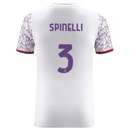 Kandiny Niño Camiseta Giorgia Spinelli #3 Blanco 2ª Equipación 2023/24 La Camisa Chile