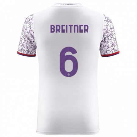 Kandiny Niño Camiseta Stephanie Breitner #6 Blanco 2ª Equipación 2023/24 La Camisa Chile