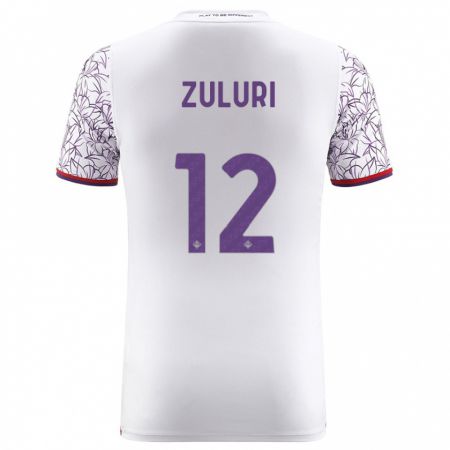 Kandiny Niño Camiseta Athena Zuluri #12 Blanco 2ª Equipación 2023/24 La Camisa Chile