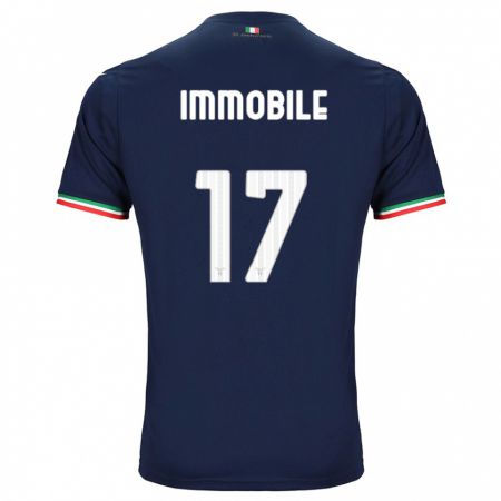 Kandiny Niño Camiseta Ciro Immobile #17 Armada 2ª Equipación 2023/24 La Camisa Chile