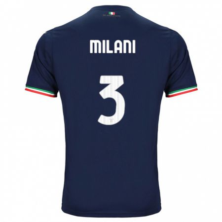 Kandiny Niño Camiseta Alessandro Milani #3 Armada 2ª Equipación 2023/24 La Camisa Chile