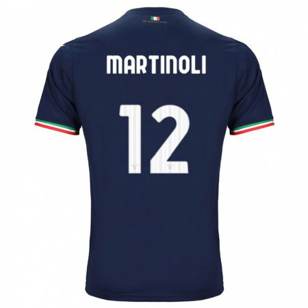 Kandiny Niño Camiseta Elettra Martinoli #12 Armada 2ª Equipación 2023/24 La Camisa Chile
