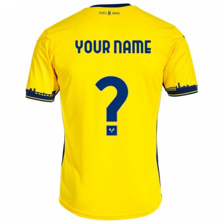 Kandiny Niño Camiseta Su Nombre #0 Amarillo 2ª Equipación 2023/24 La Camisa Chile