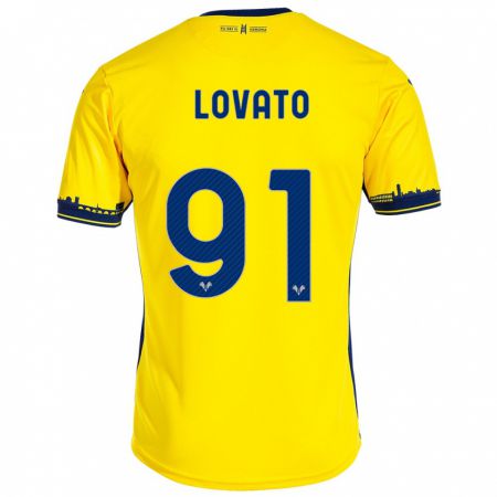 Kandiny Niño Camiseta Enrico Lovato #91 Amarillo 2ª Equipación 2023/24 La Camisa Chile