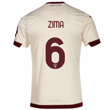 Kandiny Niño Camiseta David Zima #6 Champán 2ª Equipación 2023/24 La Camisa Chile