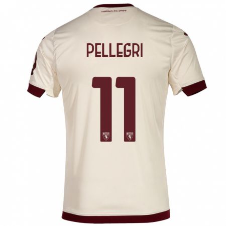 Kandiny Niño Camiseta Pietro Pellegri #11 Champán 2ª Equipación 2023/24 La Camisa Chile