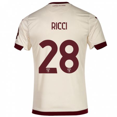 Kandiny Niño Camiseta Samuele Ricci #28 Champán 2ª Equipación 2023/24 La Camisa Chile