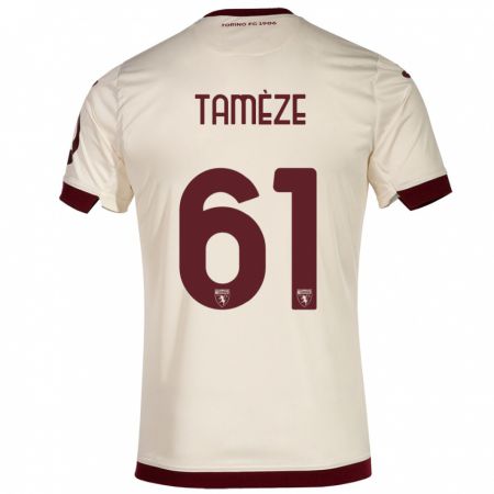 Kandiny Niño Camiseta Adrien Tamèze #61 Champán 2ª Equipación 2023/24 La Camisa Chile