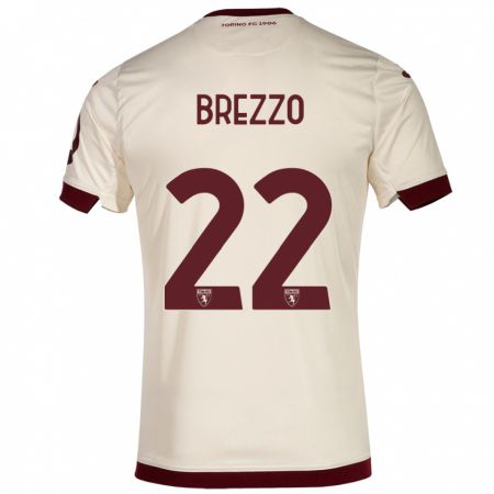 Kandiny Niño Camiseta Matteo Brezzo #22 Champán 2ª Equipación 2023/24 La Camisa Chile