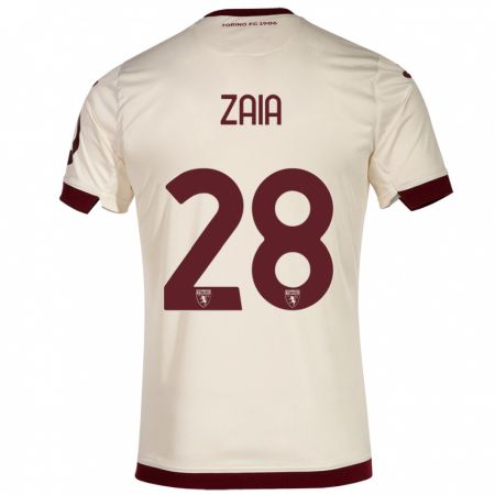 Kandiny Niño Camiseta Edoardo Zaia #28 Champán 2ª Equipación 2023/24 La Camisa Chile