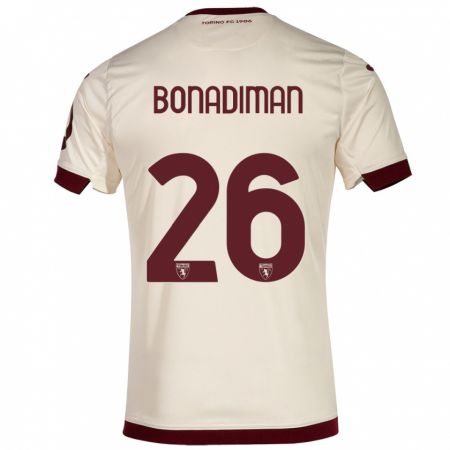 Kandiny Niño Camiseta Matteo Bonadiman #26 Champán 2ª Equipación 2023/24 La Camisa Chile