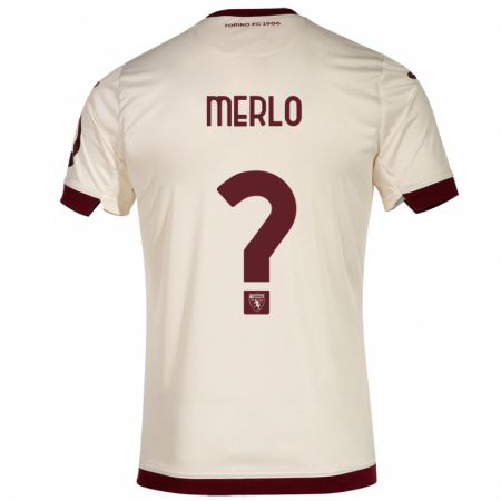 Kandiny Niño Camiseta Mattia Merlo #0 Champán 2ª Equipación 2023/24 La Camisa Chile