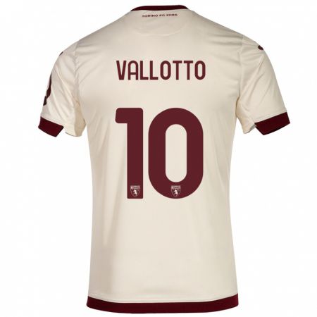 Kandiny Niño Camiseta Greta Vallotto #10 Champán 2ª Equipación 2023/24 La Camisa Chile
