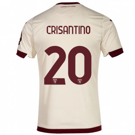 Kandiny Niño Camiseta Giulia Crisantino #20 Champán 2ª Equipación 2023/24 La Camisa Chile