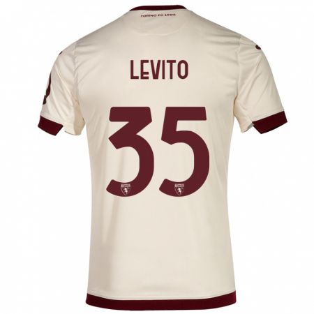 Kandiny Niño Camiseta Isabeau Levito #35 Champán 2ª Equipación 2023/24 La Camisa Chile
