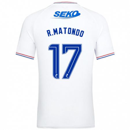 Kandiny Niño Camiseta Rabbi Matondo #17 Blanco 2ª Equipación 2023/24 La Camisa Chile