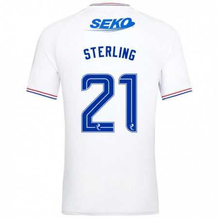 Kandiny Niño Camiseta Dujon Sterling #21 Blanco 2ª Equipación 2023/24 La Camisa Chile