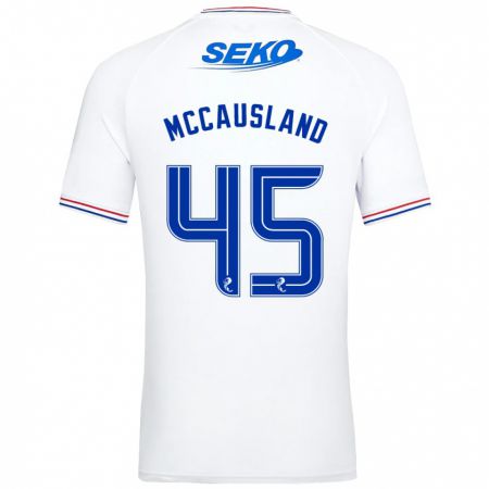 Kandiny Niño Camiseta Ross Mccausland #45 Blanco 2ª Equipación 2023/24 La Camisa Chile
