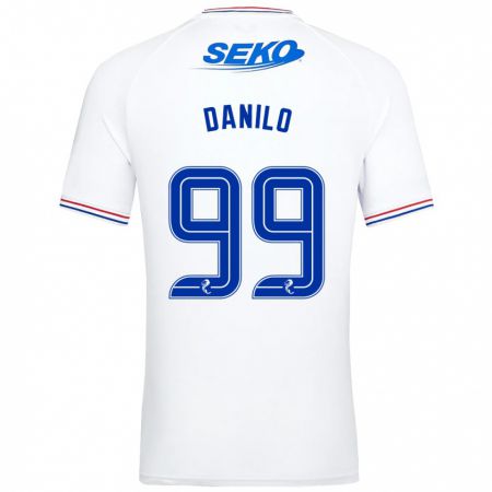 Kandiny Niño Camiseta Danilo #99 Blanco 2ª Equipación 2023/24 La Camisa Chile
