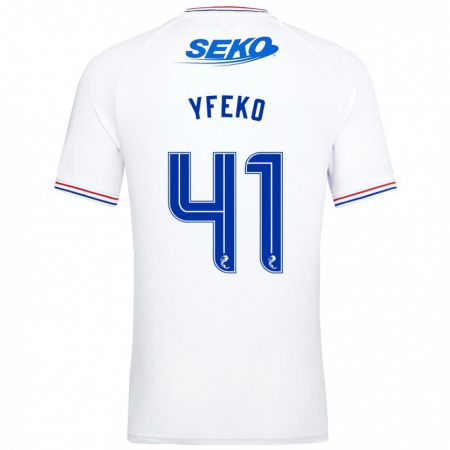 Kandiny Niño Camiseta Johnly Yfeko #41 Blanco 2ª Equipación 2023/24 La Camisa Chile