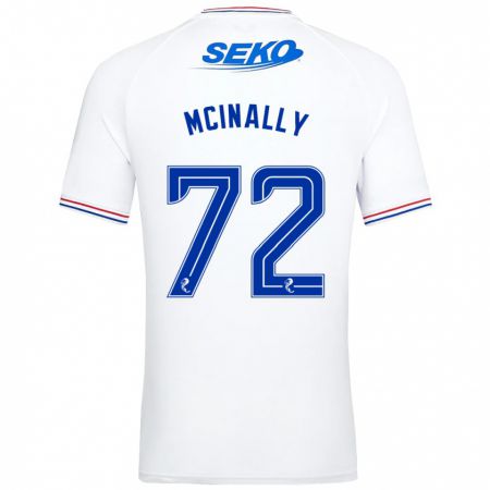Kandiny Niño Camiseta Darren Mcinally #72 Blanco 2ª Equipación 2023/24 La Camisa Chile