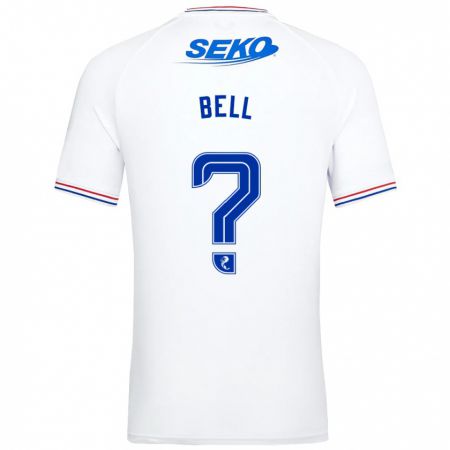 Kandiny Niño Camiseta Cameron Bell #0 Blanco 2ª Equipación 2023/24 La Camisa Chile