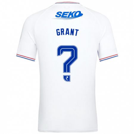 Kandiny Niño Camiseta Leyton Grant #0 Blanco 2ª Equipación 2023/24 La Camisa Chile