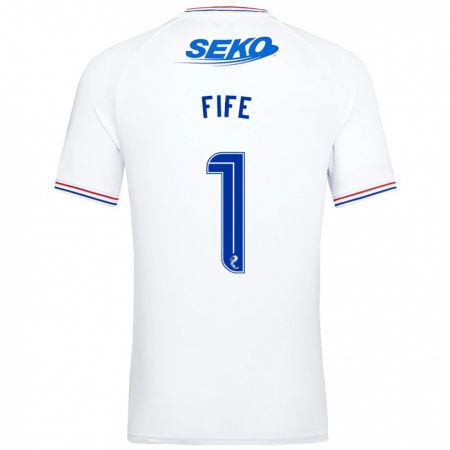 Kandiny Niño Camiseta Jenna Fife #1 Blanco 2ª Equipación 2023/24 La Camisa Chile