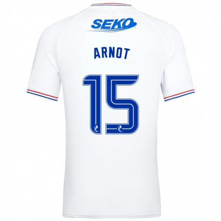 Kandiny Niño Camiseta Elizabeth Arnot #15 Blanco 2ª Equipación 2023/24 La Camisa Chile