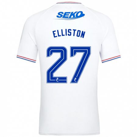 Kandiny Niño Camiseta Maddie Elliston #27 Blanco 2ª Equipación 2023/24 La Camisa Chile