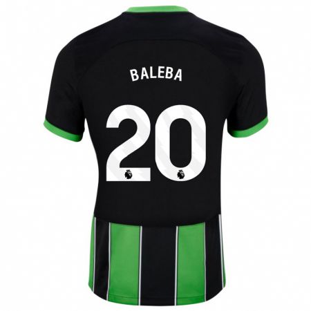 Kandiny Niño Camiseta Carlos Baleba #20 Verde Negro 2ª Equipación 2023/24 La Camisa Chile