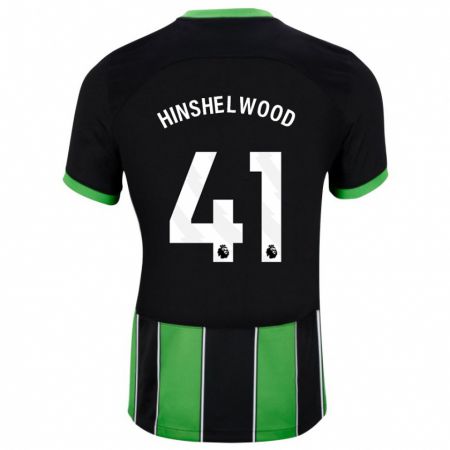 Kandiny Niño Camiseta Jack Hinshelwood #41 Verde Negro 2ª Equipación 2023/24 La Camisa Chile
