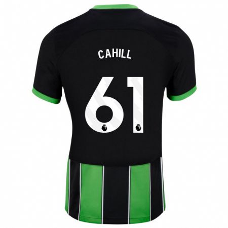 Kandiny Niño Camiseta Killian Cahill #61 Verde Negro 2ª Equipación 2023/24 La Camisa Chile