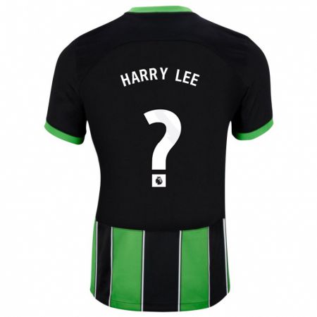 Kandiny Niño Camiseta Harry Lee #0 Verde Negro 2ª Equipación 2023/24 La Camisa Chile