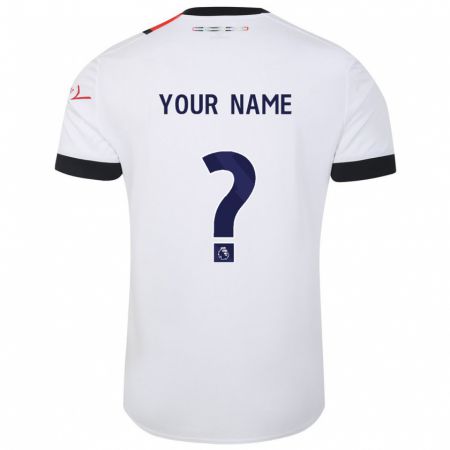 Kandiny Niño Camiseta Su Nombre #0 Blanco 2ª Equipación 2023/24 La Camisa Chile