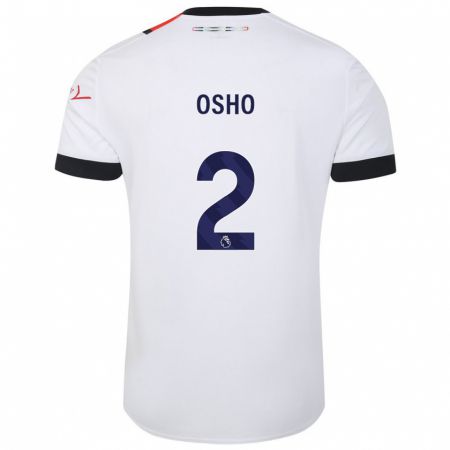 Kandiny Niño Camiseta Gabriel Osho #2 Blanco 2ª Equipación 2023/24 La Camisa Chile