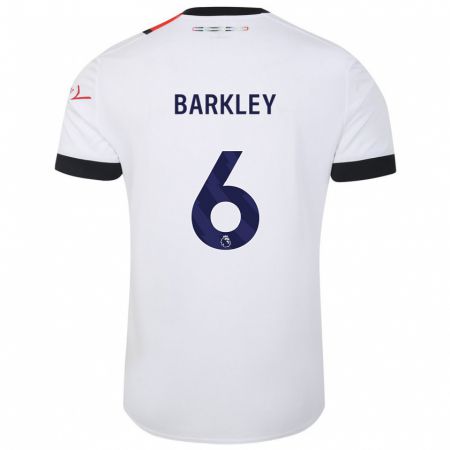 Kandiny Niño Camiseta Ross Barkley #6 Blanco 2ª Equipación 2023/24 La Camisa Chile