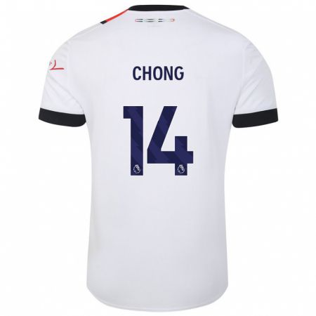 Kandiny Niño Camiseta Tahith Chong #14 Blanco 2ª Equipación 2023/24 La Camisa Chile
