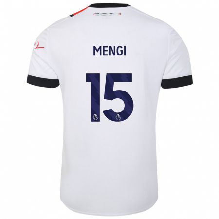 Kandiny Niño Camiseta Teden Mengi #15 Blanco 2ª Equipación 2023/24 La Camisa Chile