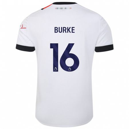 Kandiny Niño Camiseta Reece Burke #16 Blanco 2ª Equipación 2023/24 La Camisa Chile