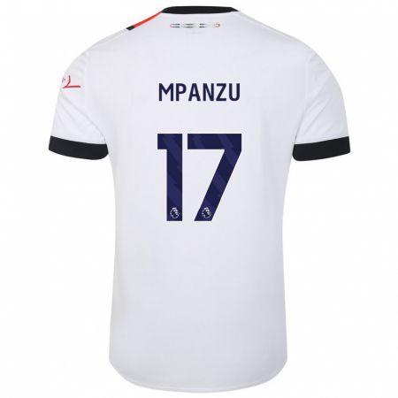 Kandiny Niño Camiseta Pelly Ruddock Mpanzu #17 Blanco 2ª Equipación 2023/24 La Camisa Chile