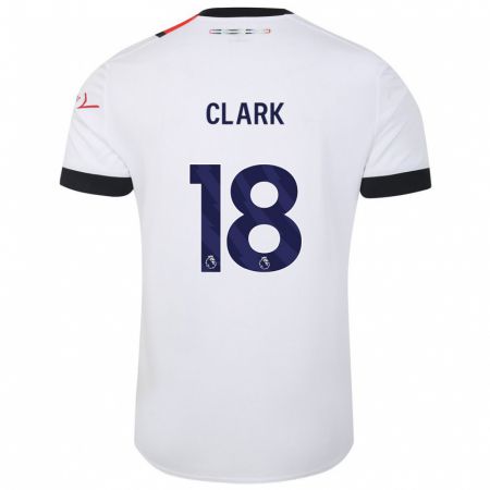 Kandiny Niño Camiseta Jordan Clark #18 Blanco 2ª Equipación 2023/24 La Camisa Chile