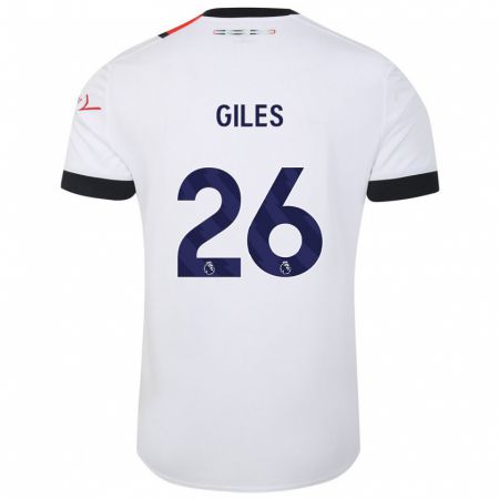 Kandiny Niño Camiseta Ryan Giles #26 Blanco 2ª Equipación 2023/24 La Camisa Chile