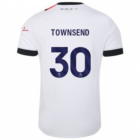 Kandiny Niño Camiseta Andros Townsend #30 Blanco 2ª Equipación 2023/24 La Camisa Chile
