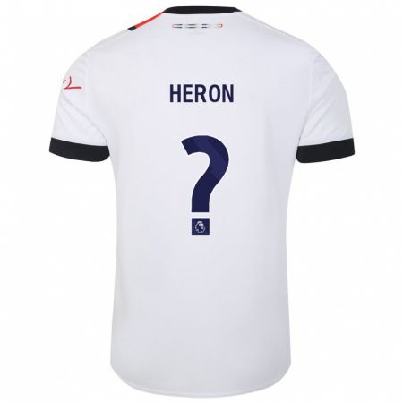 Kandiny Niño Camiseta Archie Heron #0 Blanco 2ª Equipación 2023/24 La Camisa Chile