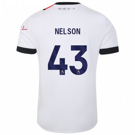 Kandiny Niño Camiseta Zack Nelson #43 Blanco 2ª Equipación 2023/24 La Camisa Chile